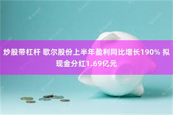 炒股带杠杆 歌尔股份上半年盈利同比增长190% 拟现金分红1.69亿元